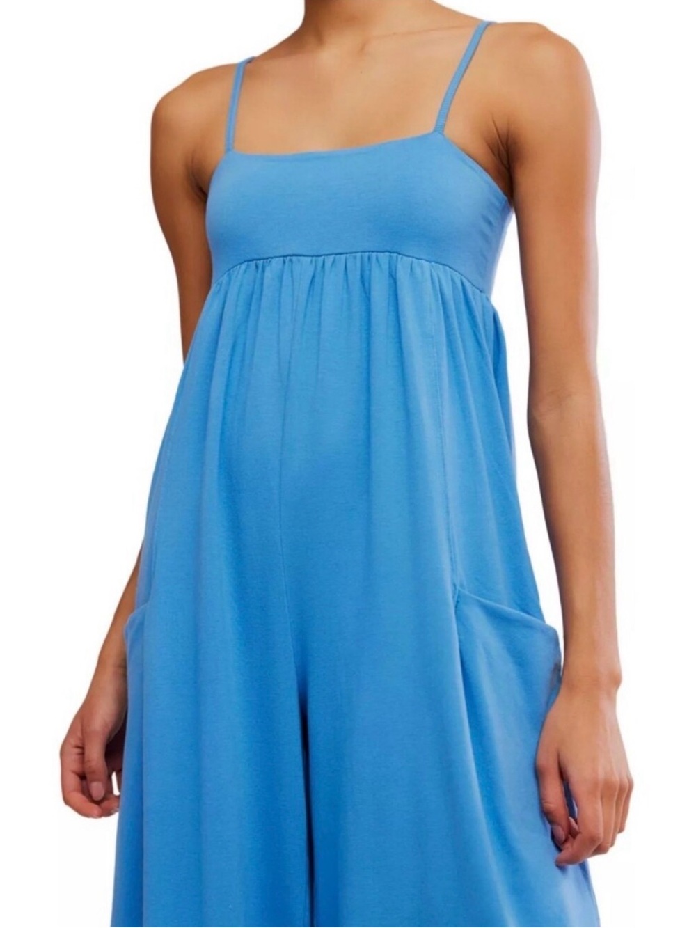 NWT Free People FP Movement Hot Shot Strappy Onsie Jumpsuit Jumper Blue Size XL - Picture 7 of 12